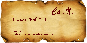 Csaby Noémi névjegykártya